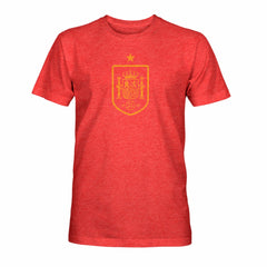 Spain National Team 1863FC Mono Badge Vintage Tri-Blend T-Shirts - Red