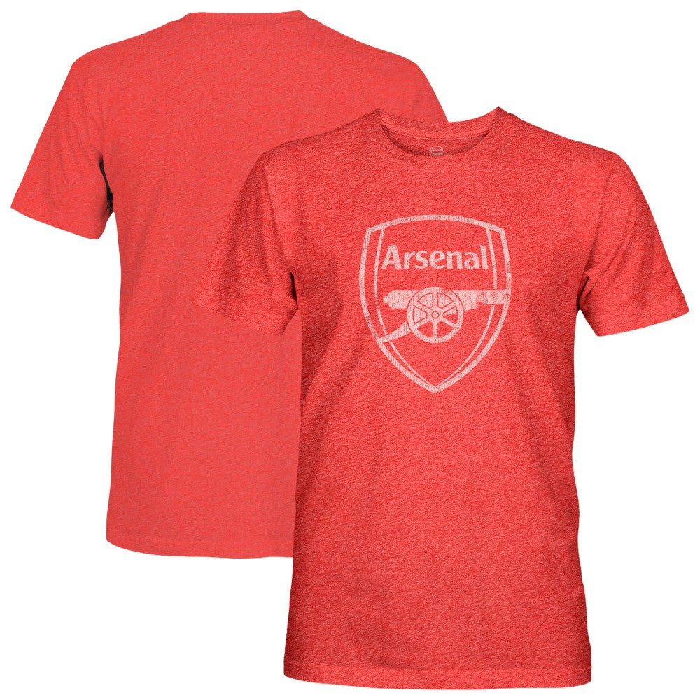 Arsenal 1863FC Mono Badge Vintage Tri-Blend T-Shirts - Red
