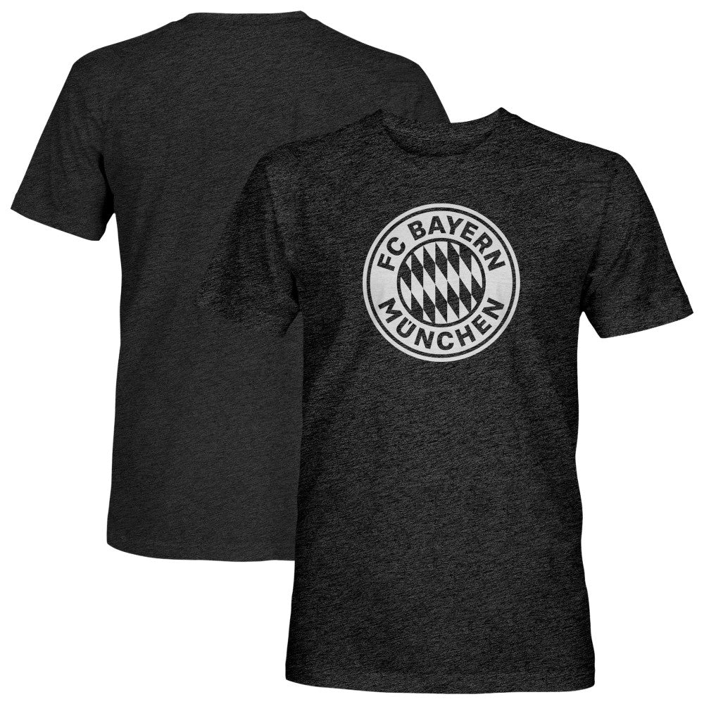 Bayern Munich 1863FC Mono Badge Vintage Tri-Blend T-Shirts - Black