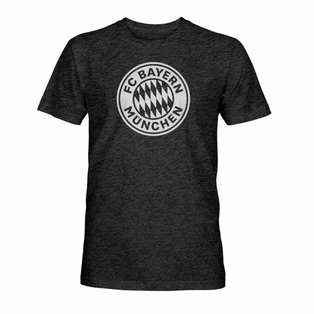 Bayern Munich 1863FC Mono Badge Vintage Tri-Blend T-Shirts - Black