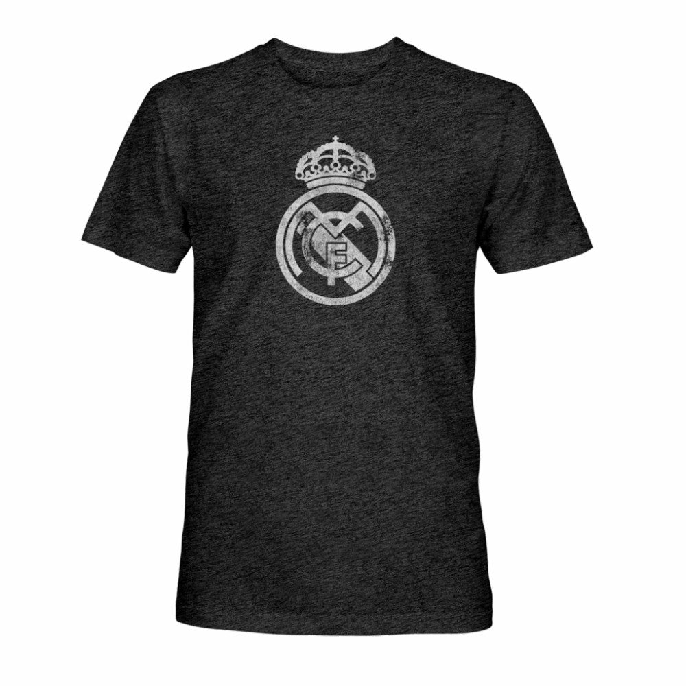 Real Madrid 1863FC Mono Badge Vintage Tri-Blend T-Shirts - Black