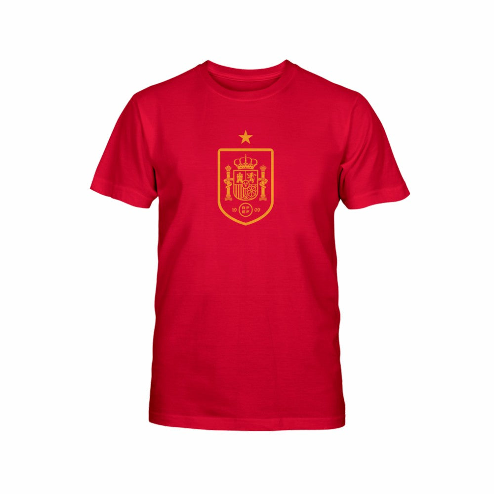 Spain National Team 1863FC Youth Mono Badge T-Shirts - Maroon
