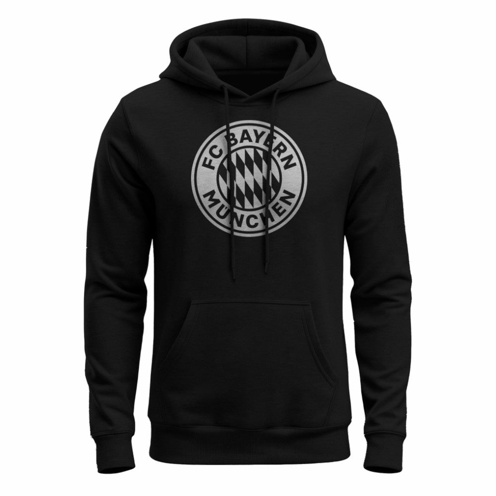 Bayern Munich 1863FC Mono Badge Fleece Hoodie - Black