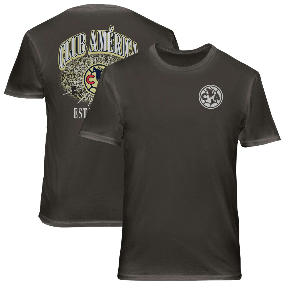 Club America 1863FC Wordmark Cotton T-Shirts - Gray