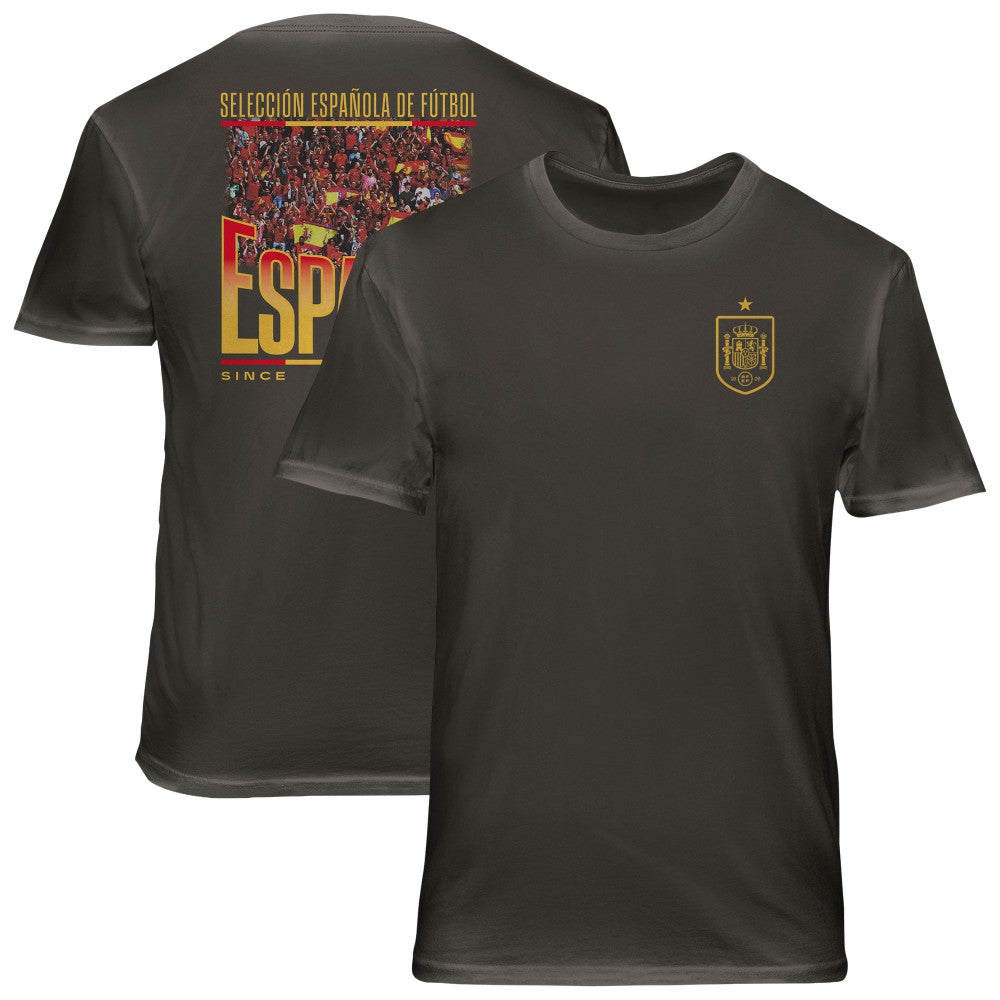 Spain National Team 1863FC Wordmark Cotton T-Shirts - Gray