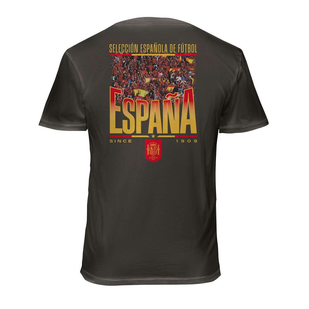 Spain National Team 1863FC Wordmark Cotton T-Shirts - Gray