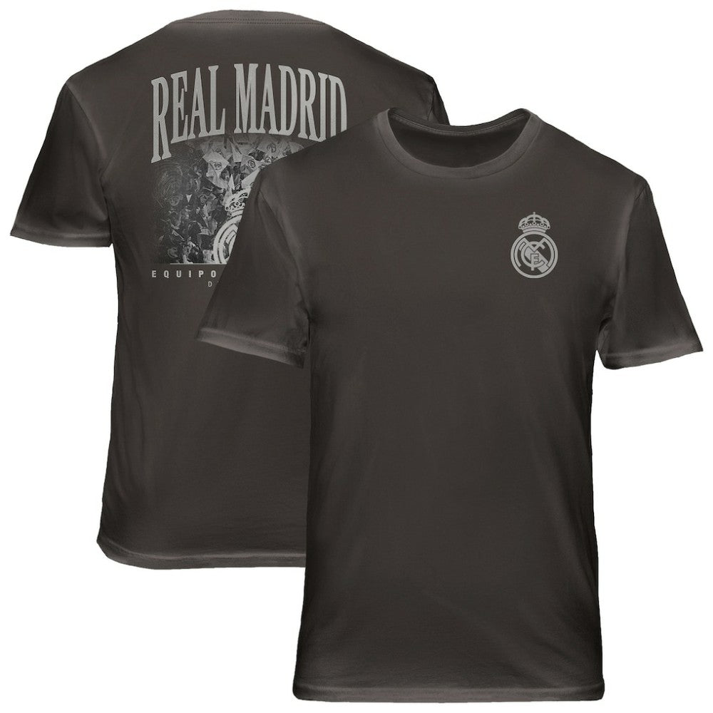 Real Madrid 1863FC Wordmark Cotton T-Shirts - Gray