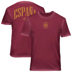 Spain National Team 1863FC Back Wordmark Soft Wash T-Shirts - Red