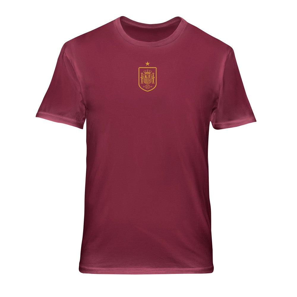 Spain National Team 1863FC Back Wordmark Soft Wash T-Shirts - Red