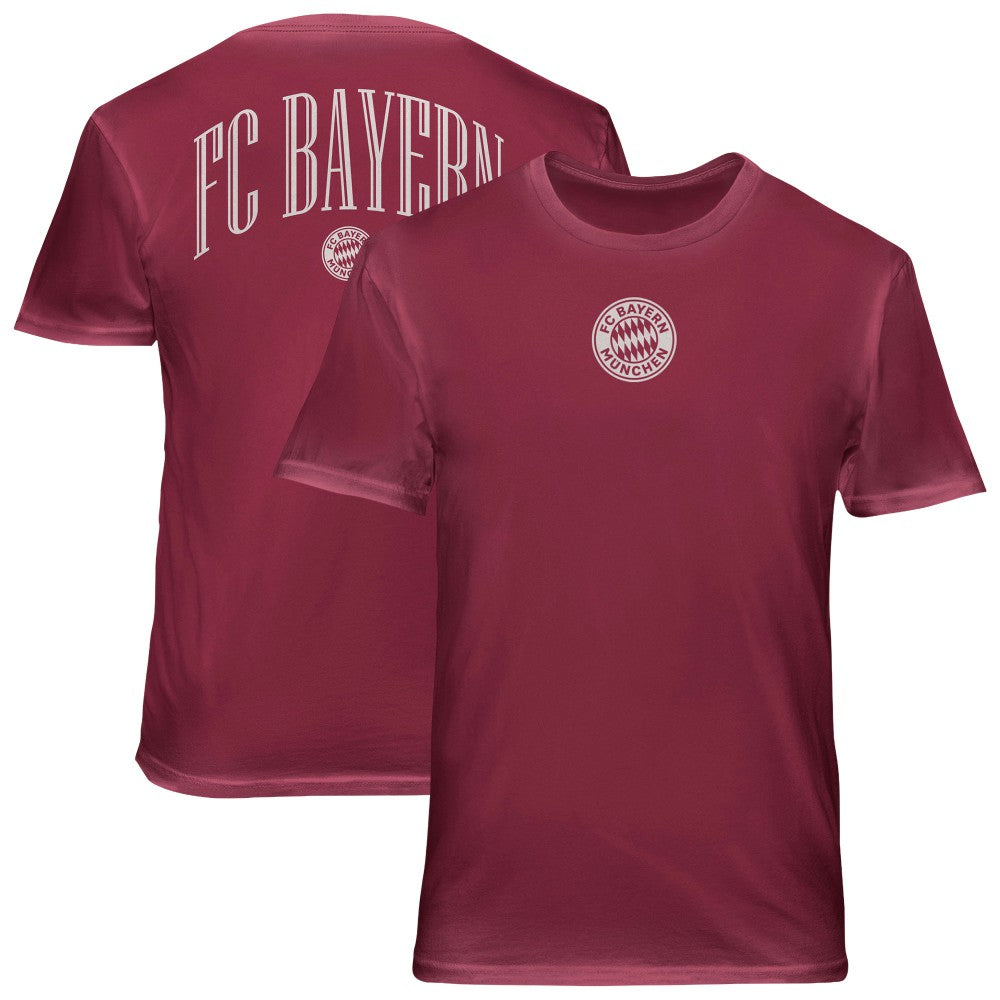 Bayern Munich 1863FC Back Wordmark Soft Wash T-Shirts - Red