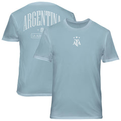Argentina National Team 1863FC Back Wordmark Soft Wash T-Shirts - Light Blue
