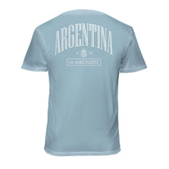 Argentina National Team 1863FC Back Wordmark Soft Wash T-Shirts - Light Blue