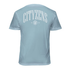 Manchester City 1863FC Back Wordmark Soft Wash T-Shirts - Light Blue