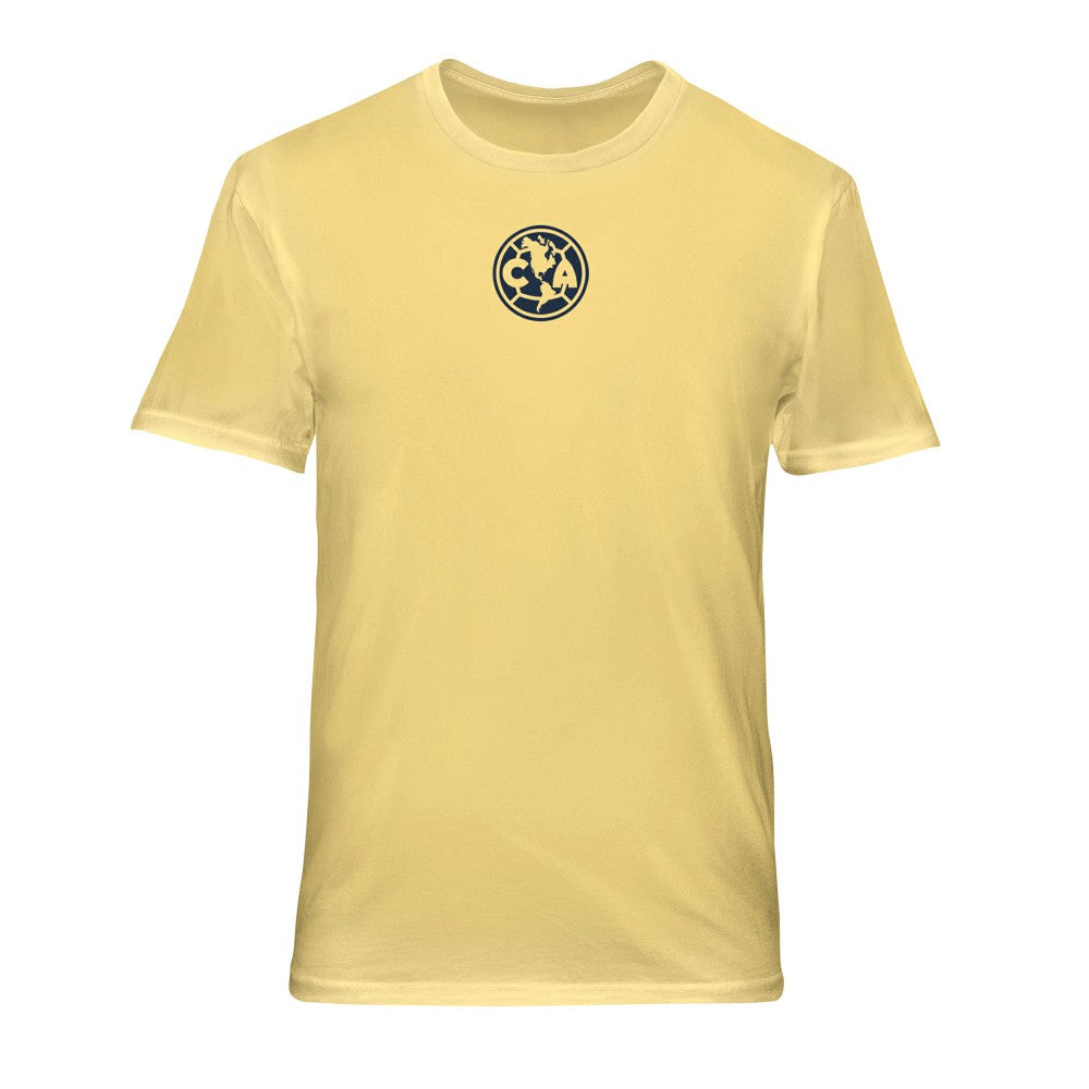 Club America 1863FC Back Wordmark Soft Wash T-Shirts - Yellow