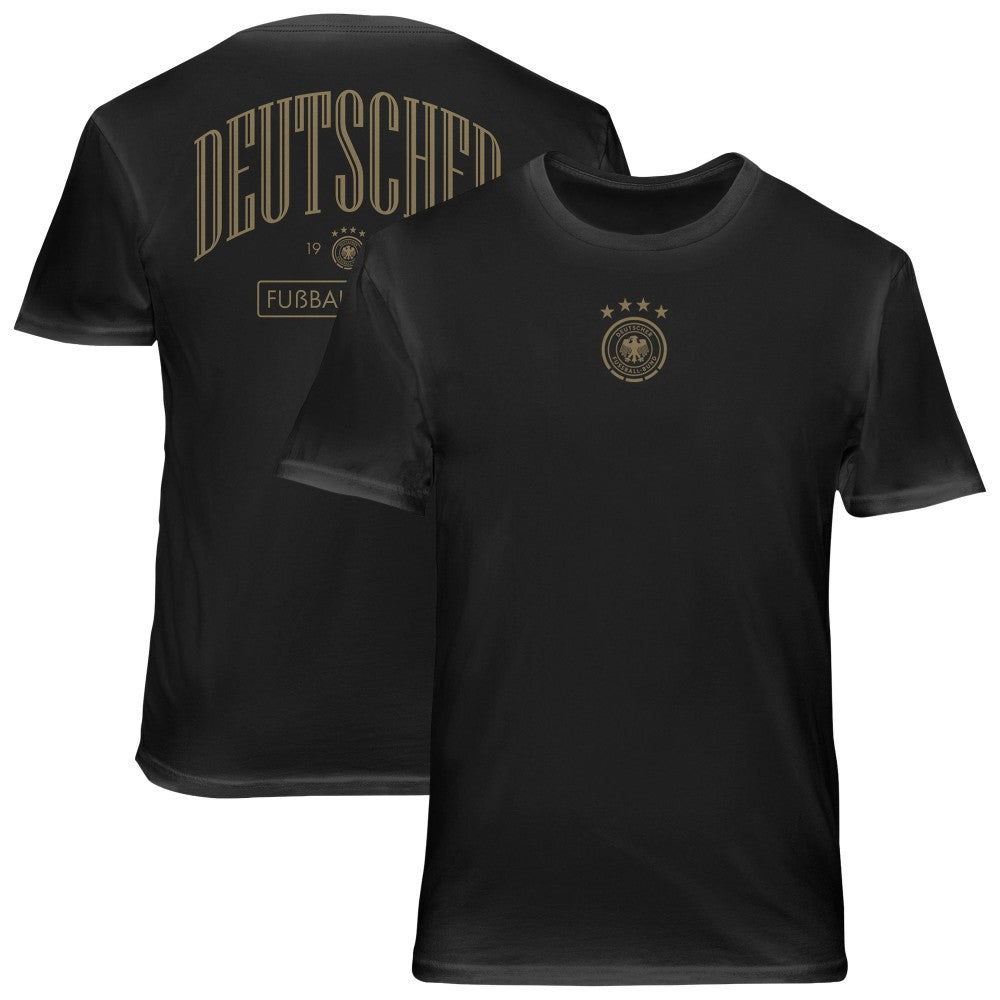 Germany National Team 1863FC Back Wordmark Soft Wash T-Shirts - Black