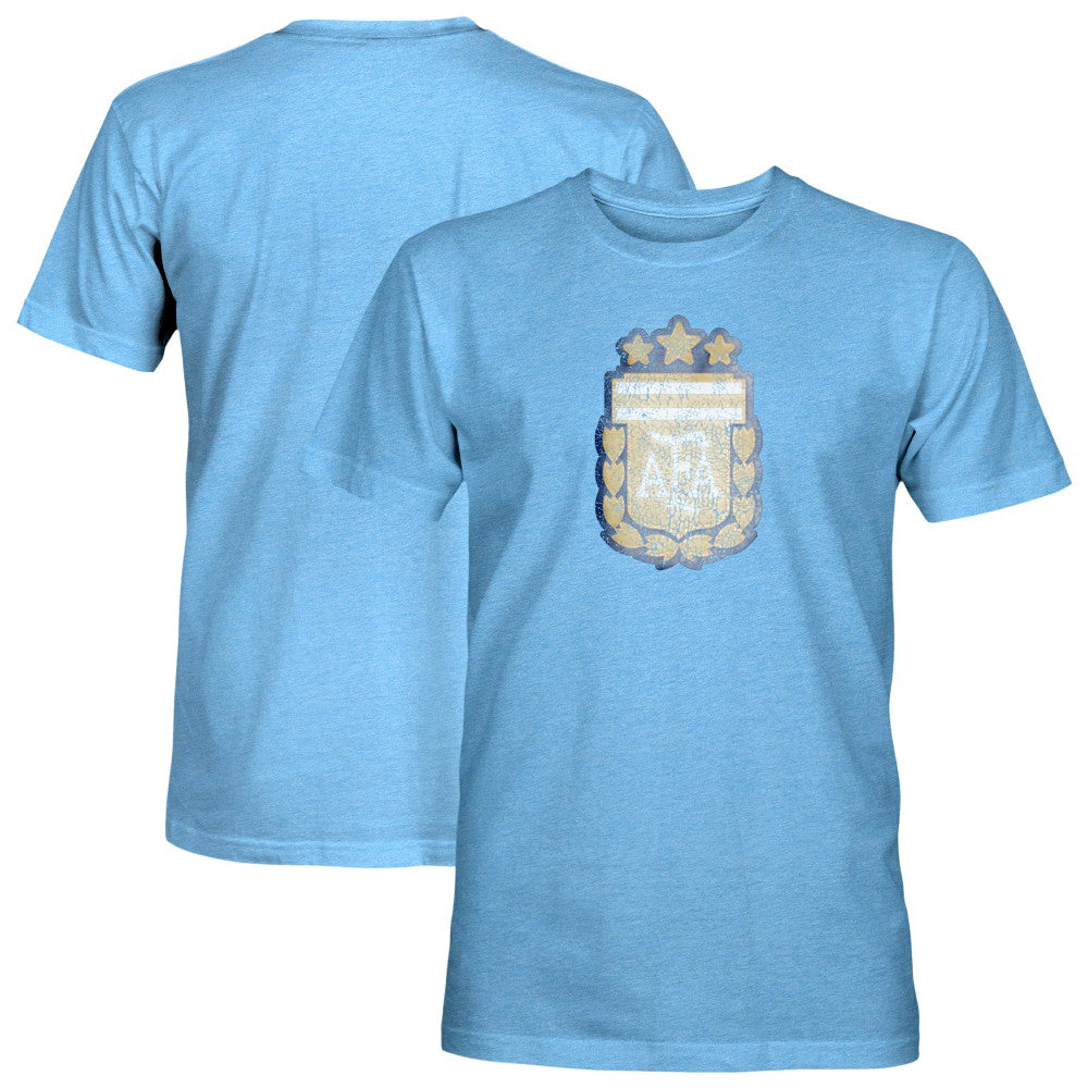 Argentina National Team 1863FC Color Badge Tri-Blend T-Shirts - Light Blue