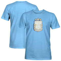 Argentina National Team 1863FC Color Badge Tri-Blend T-Shirts - Light Blue