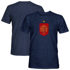 Spain National Team 1863FC Color Badge Tri-Blend T-Shirts - Navy