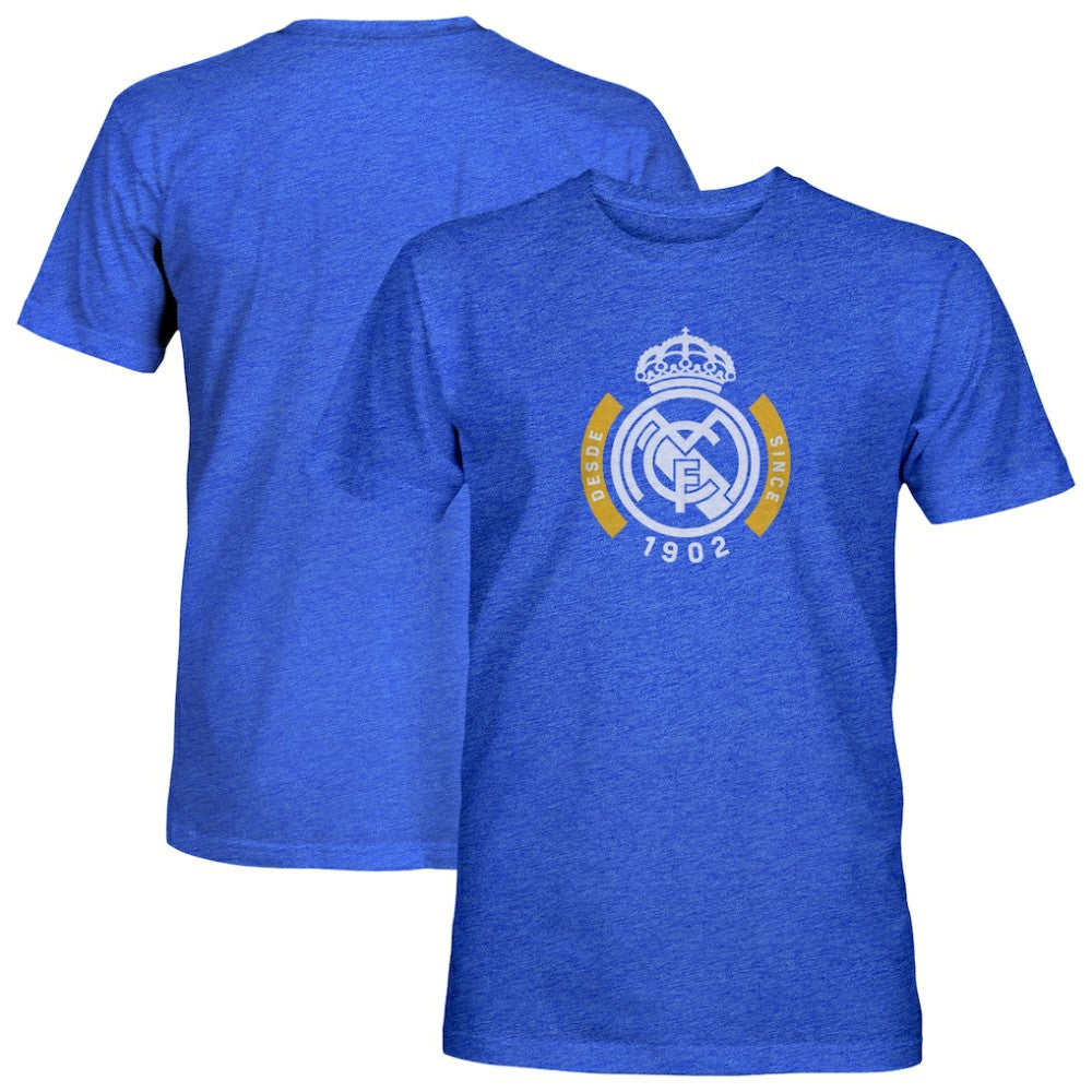 Real Madrid 1863FC Since Vintage Tri-Blend T-Shirts - Blue