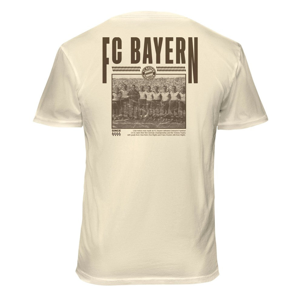 Bayern Munich 1863FC Vintage Soft Wash T-Shirts - Cream