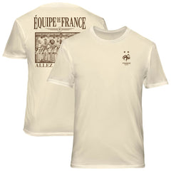France National Team 1863FC Vintage Soft Wash T-Shirts - Cream