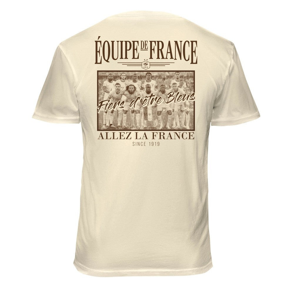 France National Team 1863FC Vintage Soft Wash T-Shirts - Cream