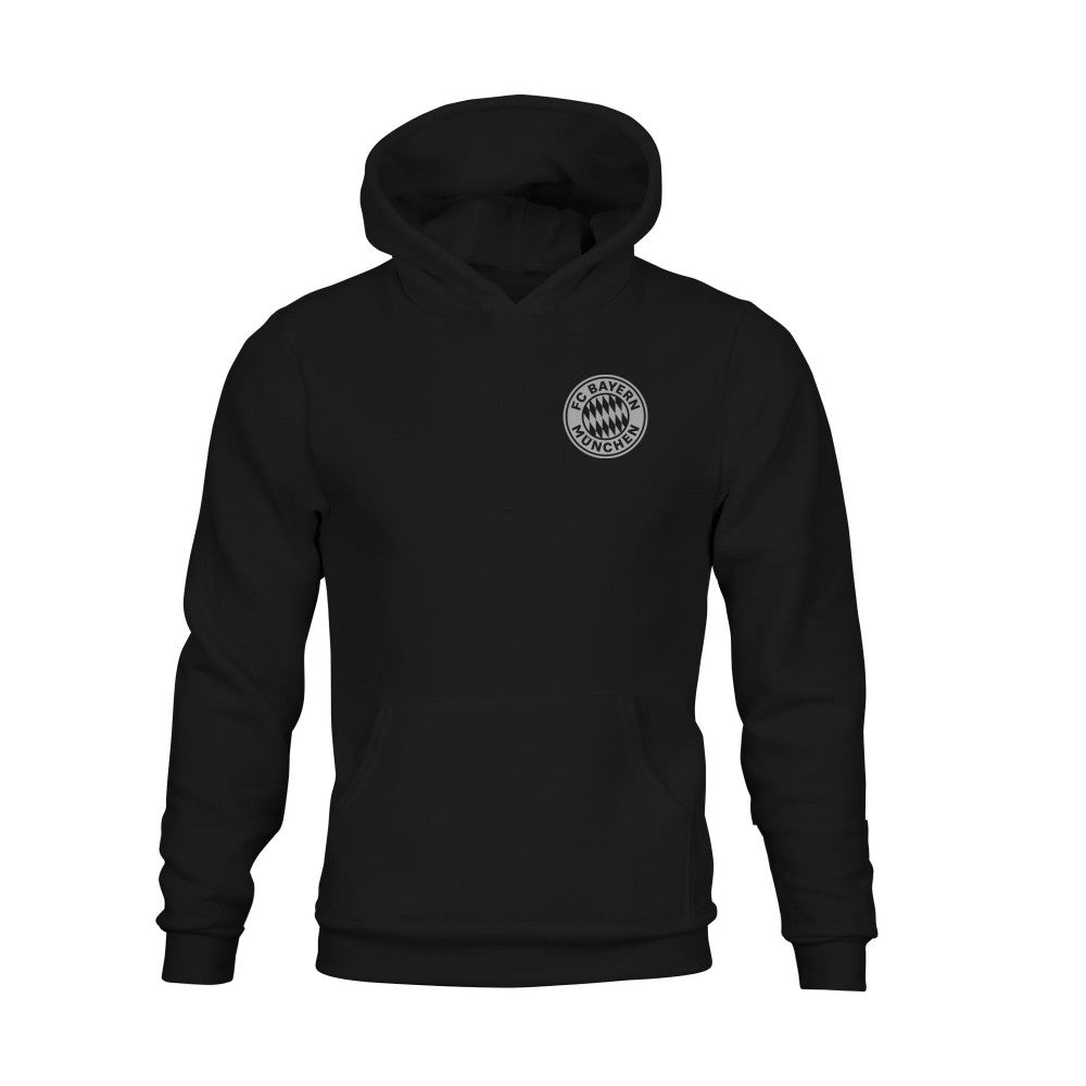 Bayern Munich 1863FC Youth Mono Badge Fleece Hoodie - Black