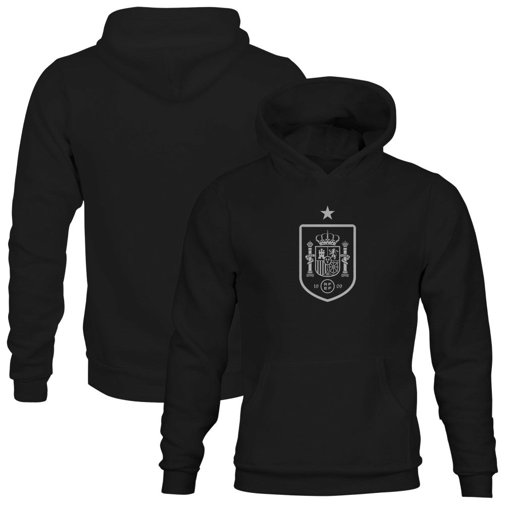 Spain National Team 1863FC Youth Mono Badge Fleece Hoodie - Black