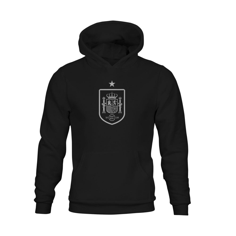 Spain National Team 1863FC Youth Mono Badge Fleece Hoodie - Black
