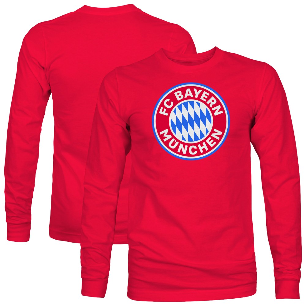 Bayern Munich 1863FC Color Badge Long Sleeve T-Shirts - Red