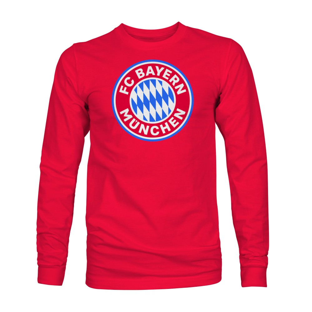 Bayern Munich 1863FC Color Badge Long Sleeve T-Shirts - Red