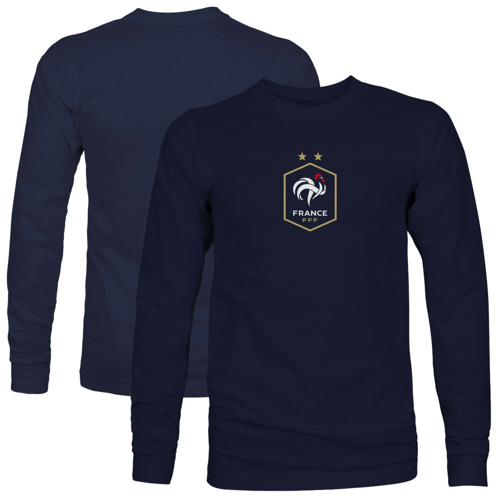France National Team 1863FC Color Badge Long Sleeve T-Shirts - Navy