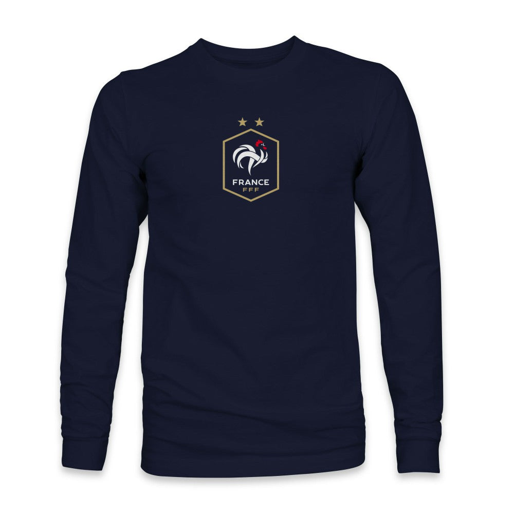 France National Team 1863FC Color Badge Long Sleeve T-Shirts - Navy