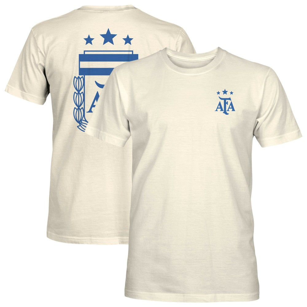 Argentina National Team 1863FC Big Logo Heavyweight T-Shirts - Cream