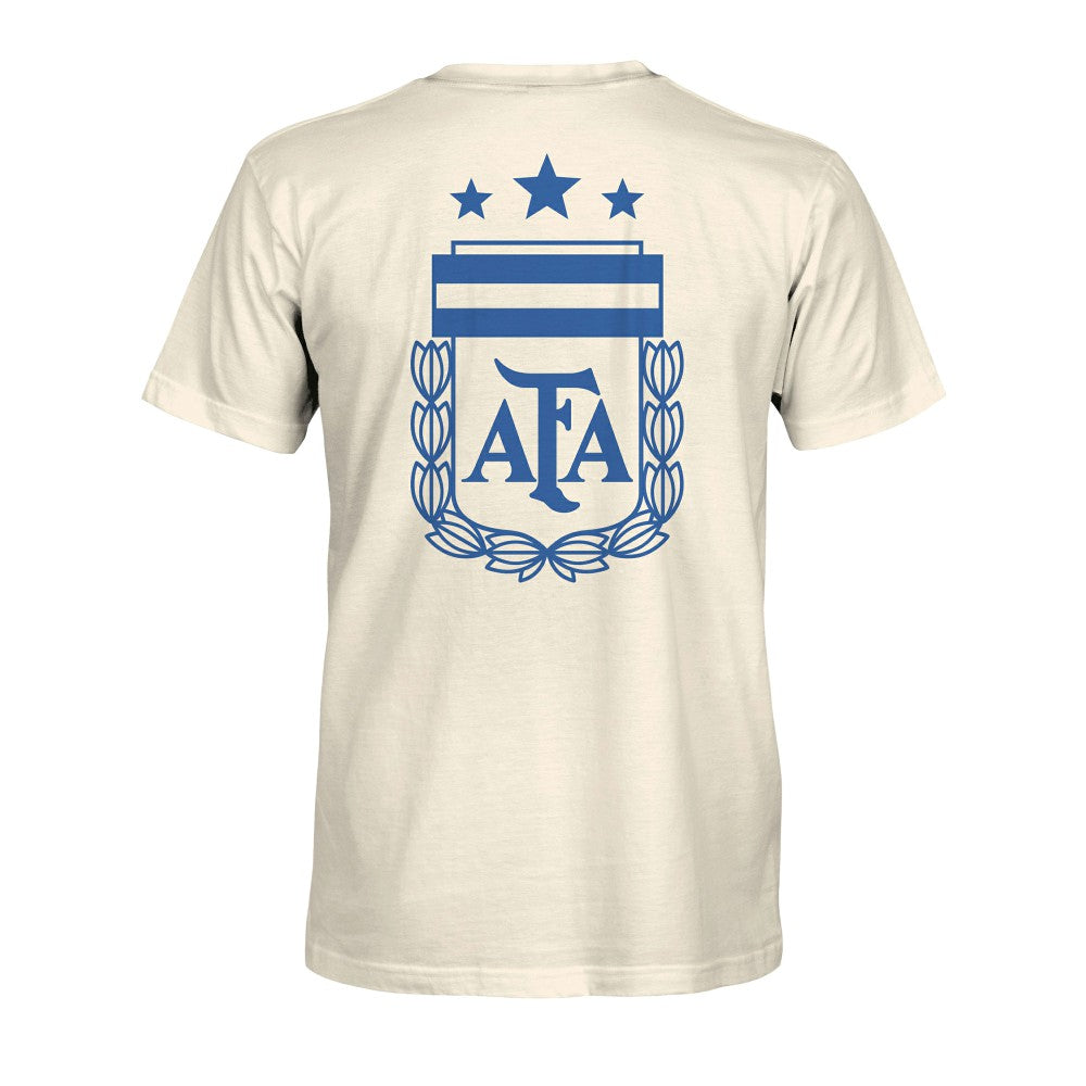 Argentina National Team 1863FC Big Logo Heavyweight T-Shirts - Cream