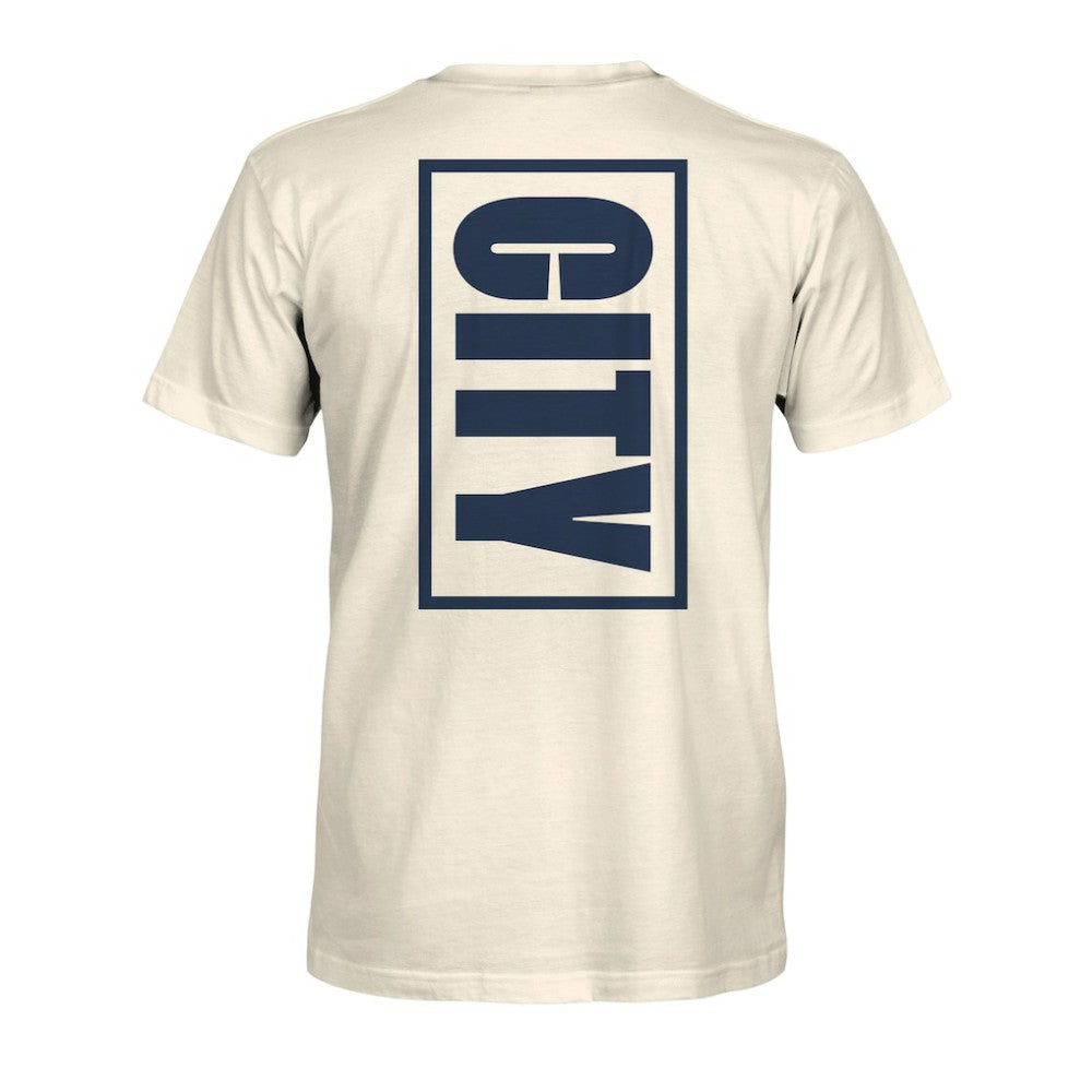Manchester City 1863FC Big Logo Heavyweight T-Shirts - Cream