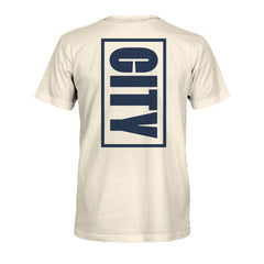 Manchester City 1863FC Big Logo Heavyweight T-Shirts - Cream