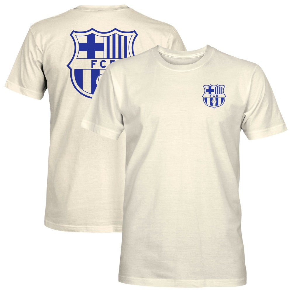 Barcelona 1863FC Big Logo Heavyweight T-Shirts - Cream