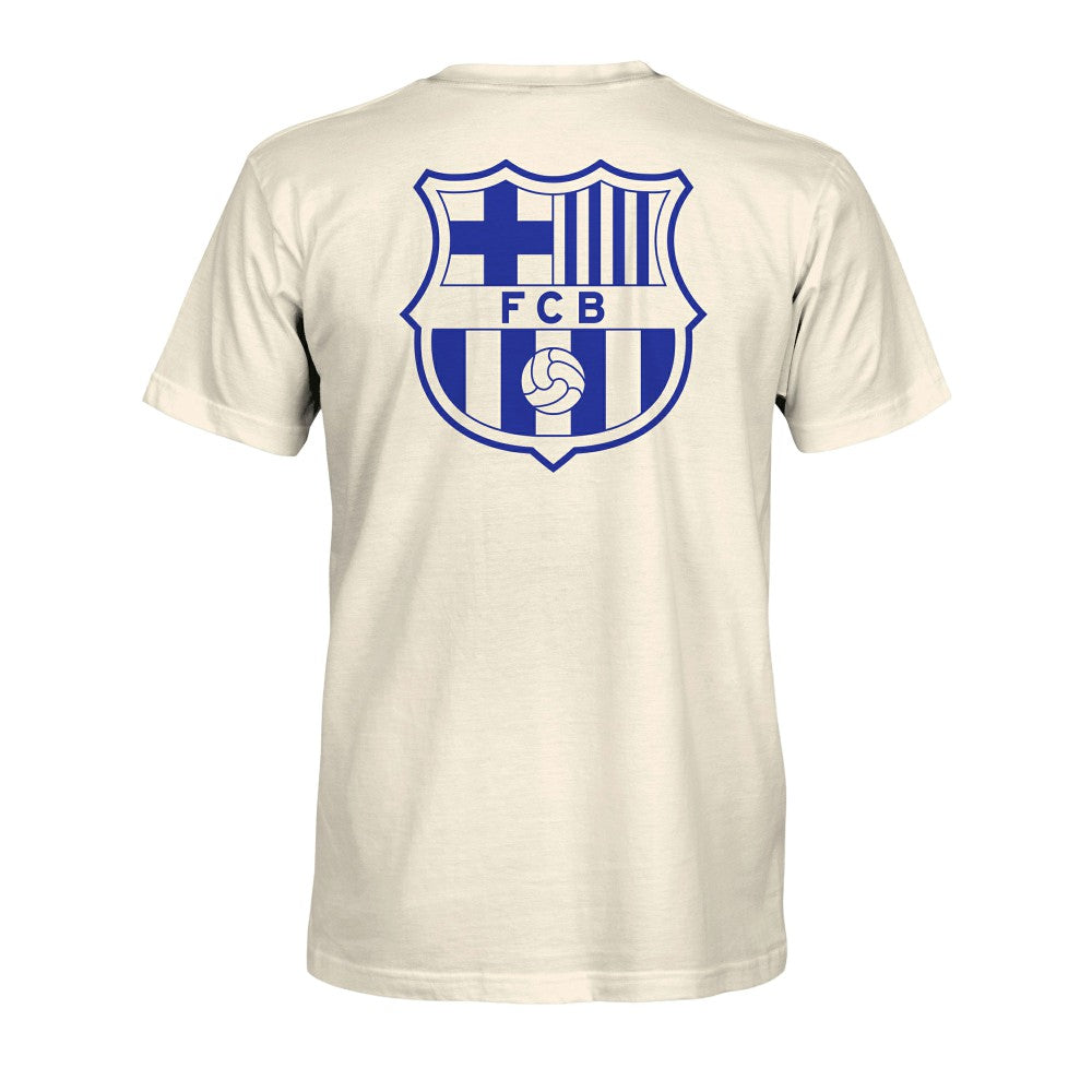 Barcelona 1863FC Big Logo Heavyweight T-Shirts - Cream