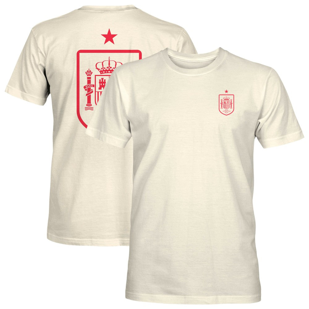 Spain National Team 1863FC Big Logo Heavyweight T-Shirts - Cream