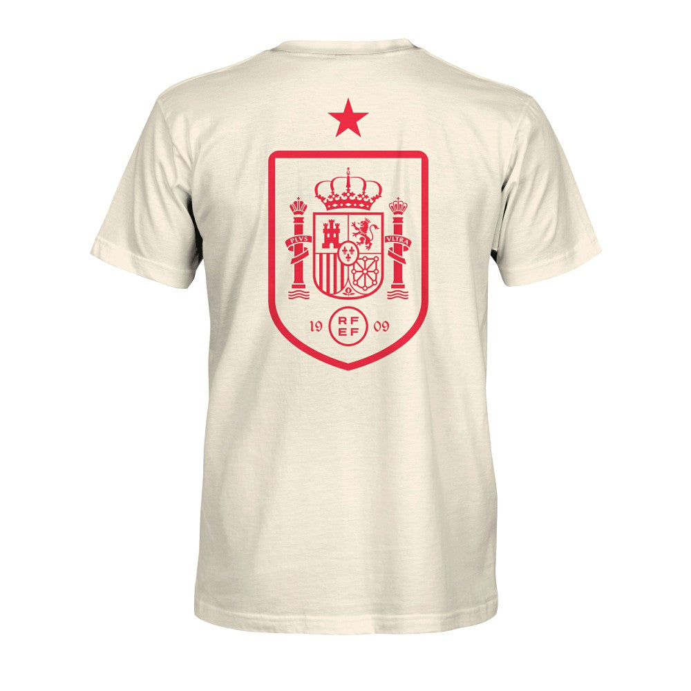 Spain National Team 1863FC Big Logo Heavyweight T-Shirts - Cream