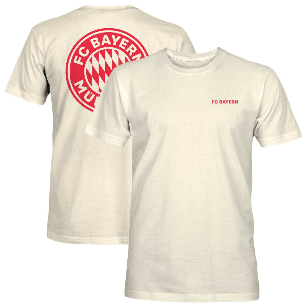 Bayern Munich 1863FC Big Logo Heavyweight T-Shirts - Cream