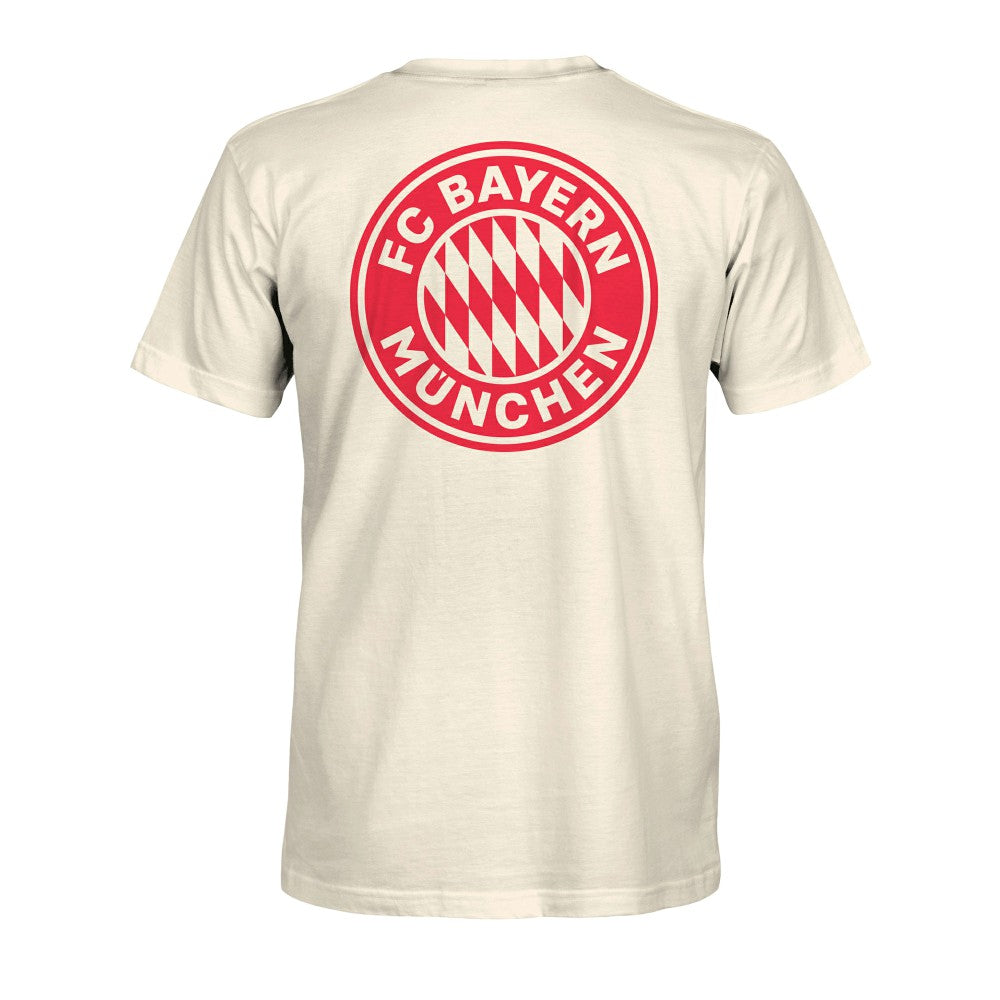 Bayern Munich 1863FC Big Logo Heavyweight T-Shirts - Cream