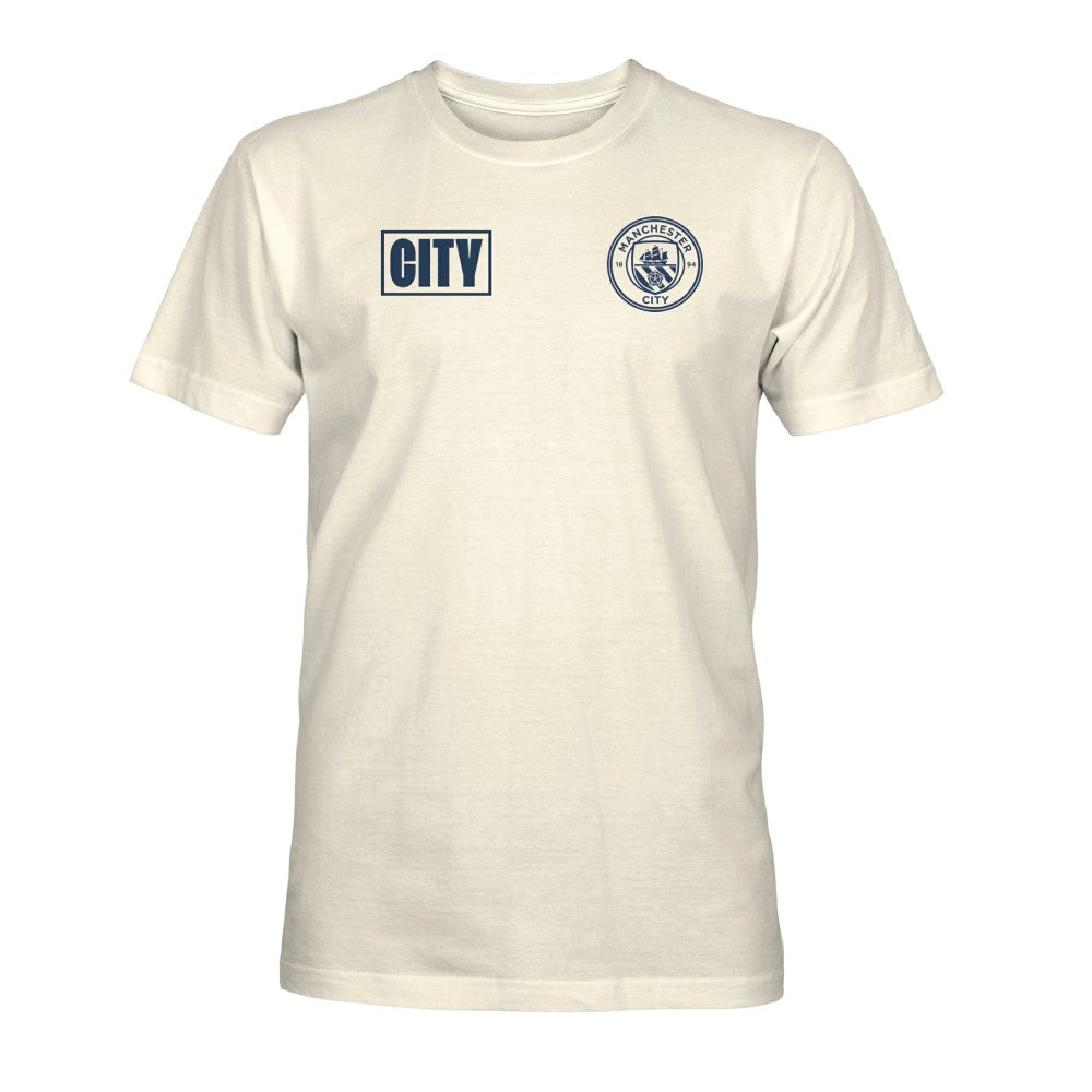 Manchester City 1863FC Own the Pitch Heavyweight T-Shirts - Cream