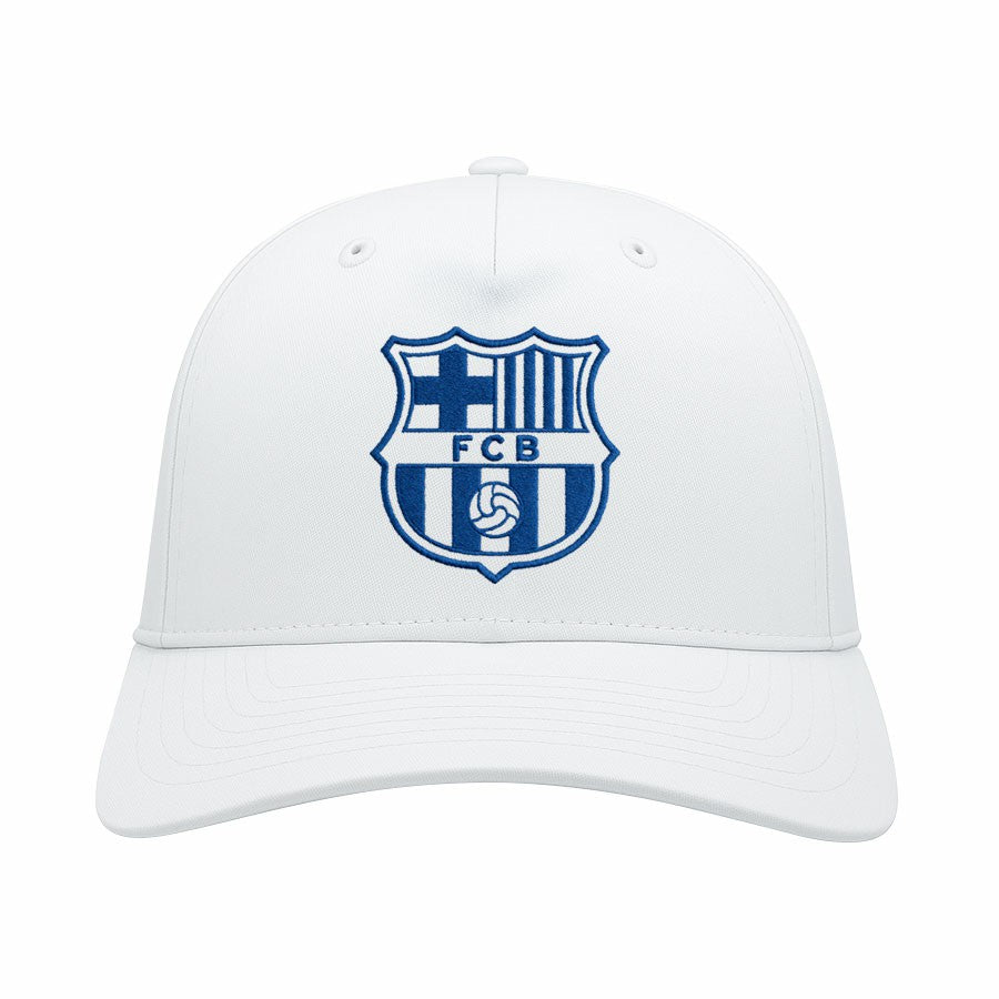 Barcelona 1863FC Mono Badge High Point Adjustable Hat - White