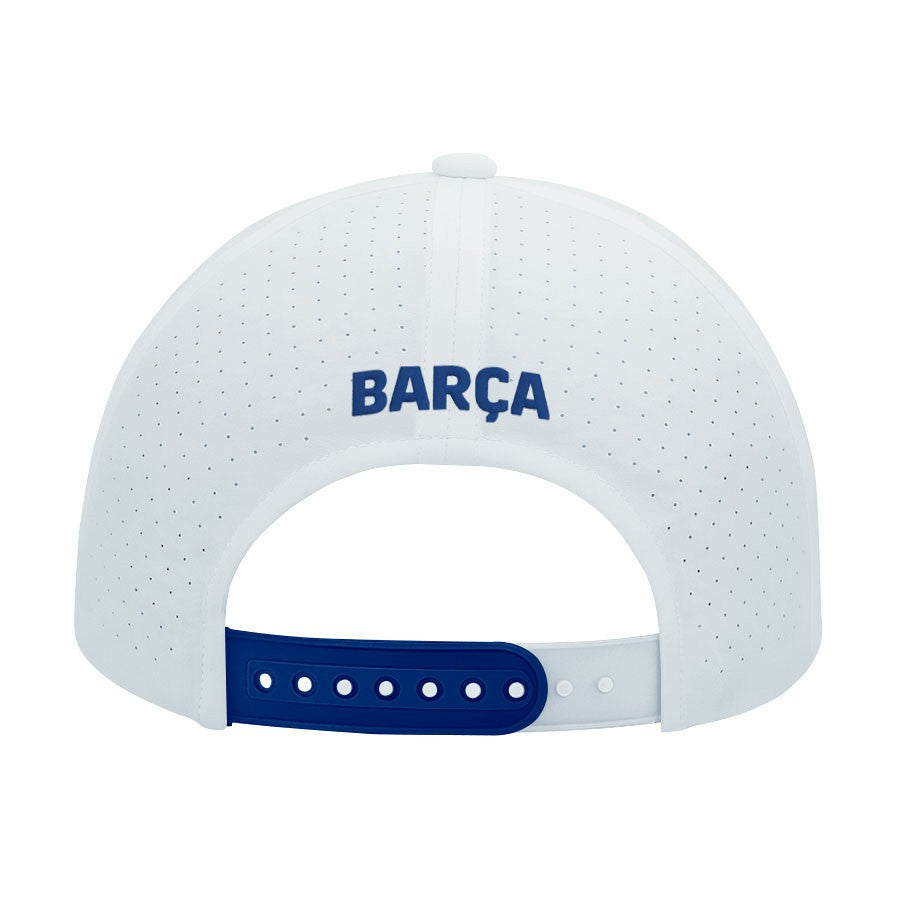 Barcelona 1863FC Mono Badge High Point Adjustable Hat - White