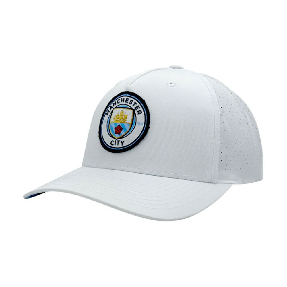 Manchester City 1863FC Mono Badge High Point Adjustable Hat - White
