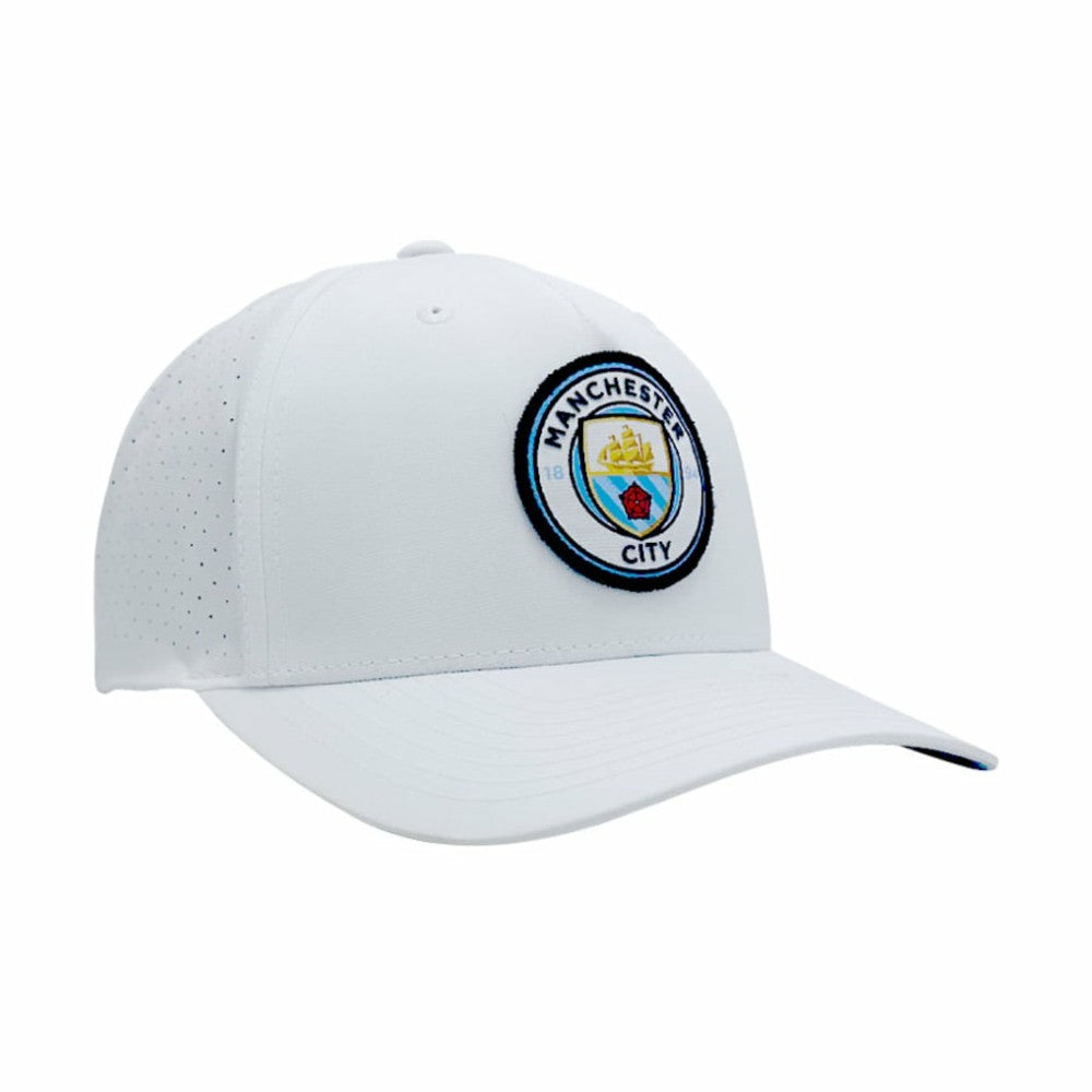 Manchester City 1863FC Mono Badge High Point Adjustable Hat - White