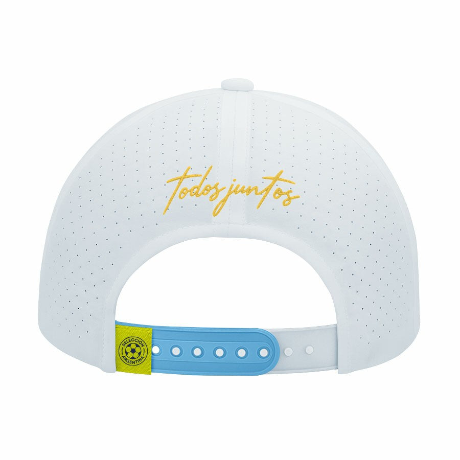 Argentina National Team 1863FC Mono Badge High Point Adjustable Hat - White