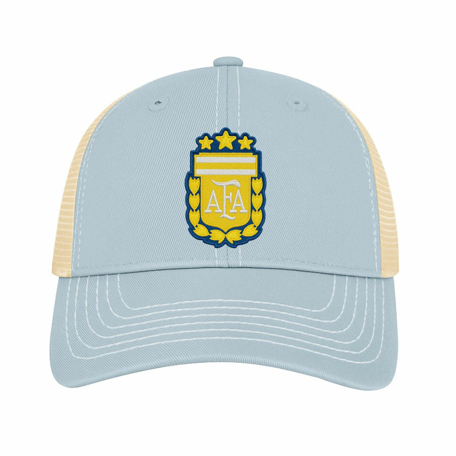 Argentina National Team 1863FC Color Badge Offroad Adjustable Trucker Hat - Light Blue